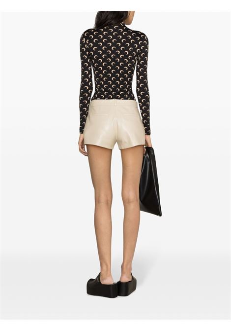 moon jersey highneck top woman black MARINE SERRE | WTS005ACJER0001IT99